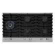 Cooktop Fischer Platinium 5 Bocas Vidro Preto Tripla Chama Bivolt 33810-92122
