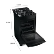 Fogão Brastemp Piso 4 Bocas com Mesa de Vidro e Dupla Chama Preto Bivolt BFO4XAE