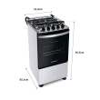 Fogão Brastemp Piso 4 Bocas Dupla Chama com Grades Individuais Branco Bivolt BFO4EBB