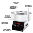 Máquina de Algodão Doce Capacidade 180 algodões doces por hora com Regulador de Potência 50/60 HZ Saro Aço Inox AD
