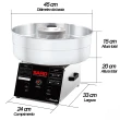 Máquina de Algodão Doce Capacidade 180 algodões doces por hora com Regulador de Potência 50/60 HZ Saro Aço Inox AD
