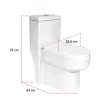 Vaso Sanitário Monobloco Kit Privada com Assento Completo Branco (GVS55MBSFC-BR)