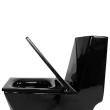 Vaso Sanitário Monobloco Kit Privada com Assento Completo Preto (GVs55MbSfA-Pt)